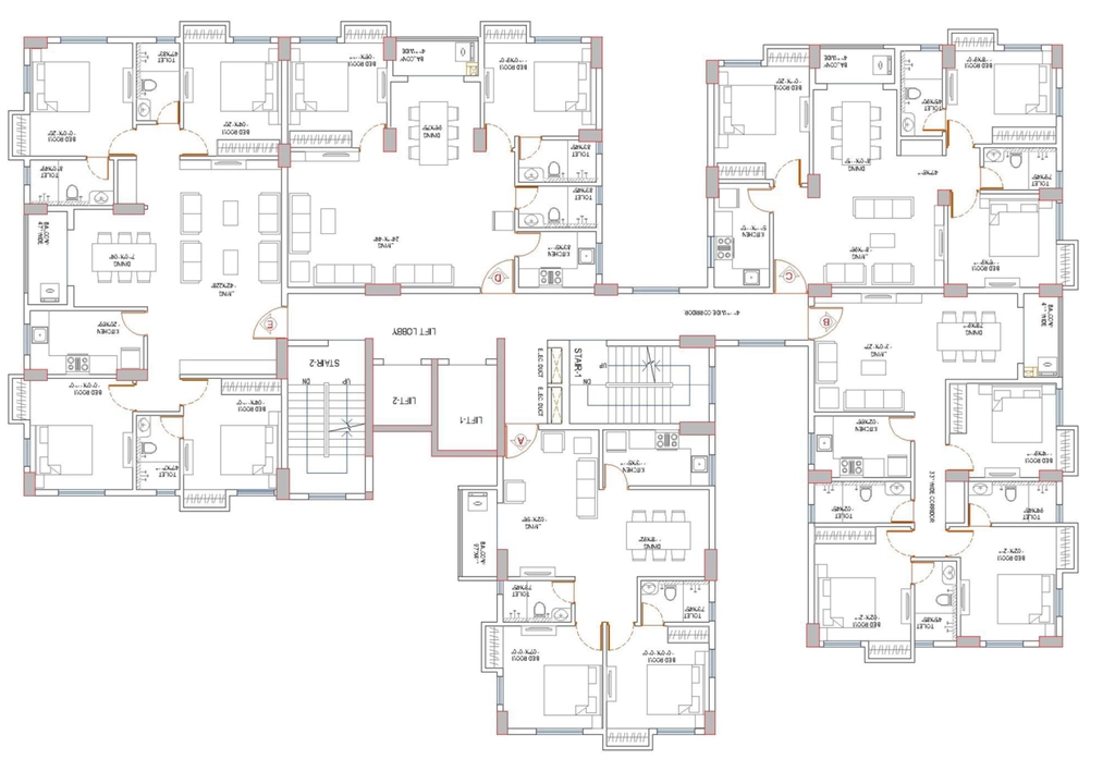 Floor Plan of Sattvik Gateway in New Town, Kolkata - Image 432424
