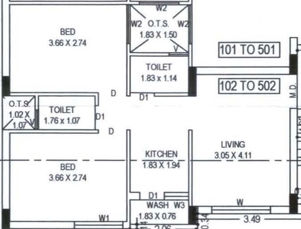 2 BHK Flat in Maheshbhai Gunjan Flats in Kotharia, Rajkot - Image 930096