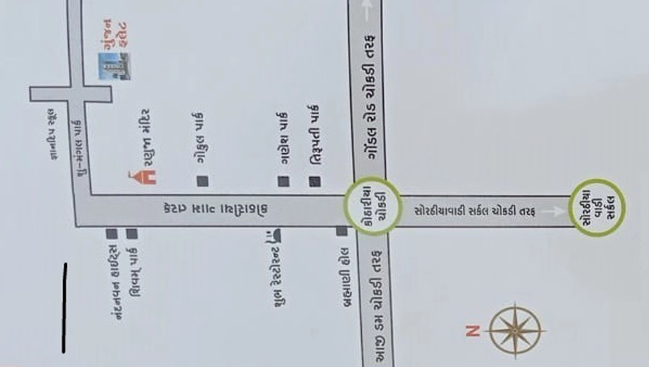 Location of Maheshbhai Gunjan Flats in Kotharia, Rajkot - Image 432455
