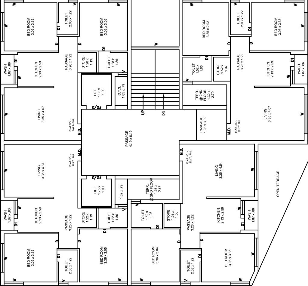 Floor Plan of Hindva Sonamahor Elevate in Kotharia, Rajkot - Image 432464