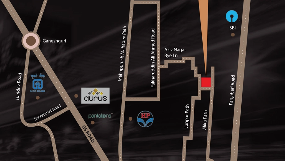 Location of SPS Juri Heights in Six Mile, Guwahati - Image 432500