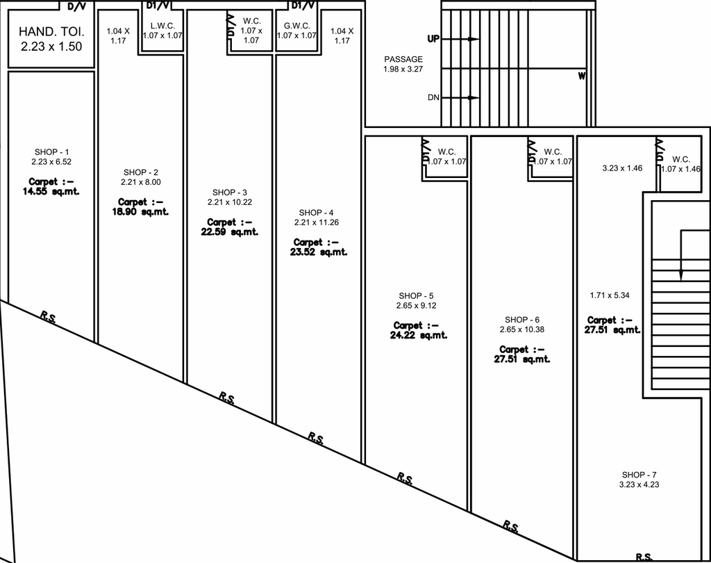 Floor Plan of Commercial Hindva Sonamahor Elevate in Kotharia, Rajkot - Image 432486