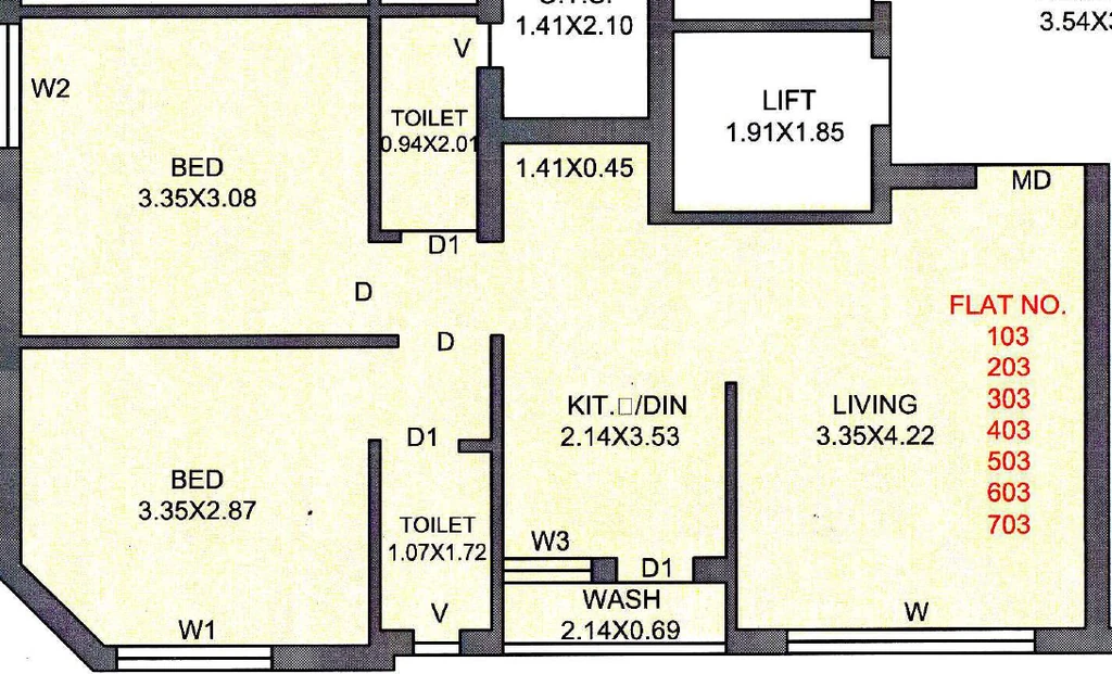 2 BHK Flat in Khodiyar Shandar Township in Kotharia, Rajkot - Image 930118