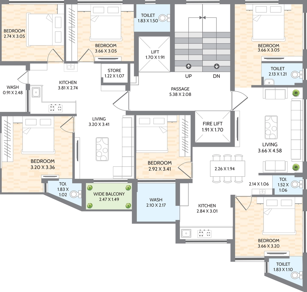 Floor Plan of Pradhyuman Murlidhar Prime in Kotharia, Rajkot - Image 432538