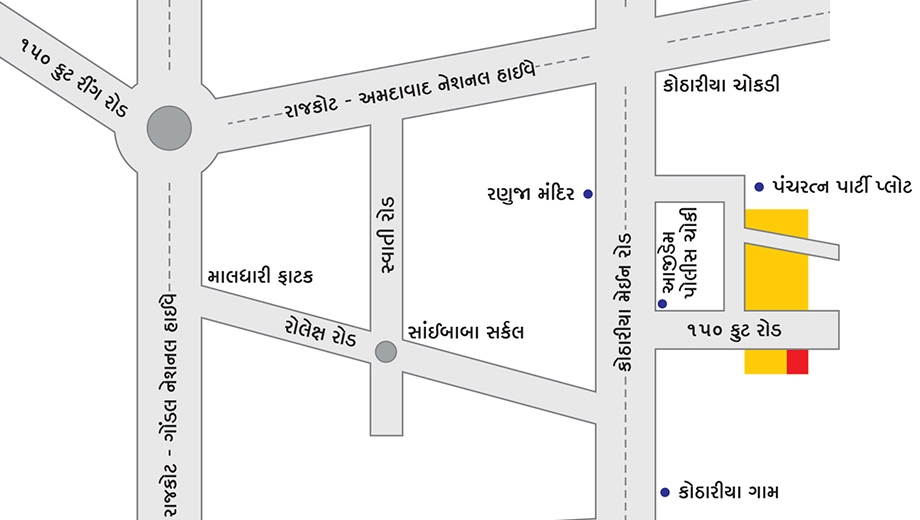 Location of Panchnath Heights in Kotharia, Rajkot - Image 432552