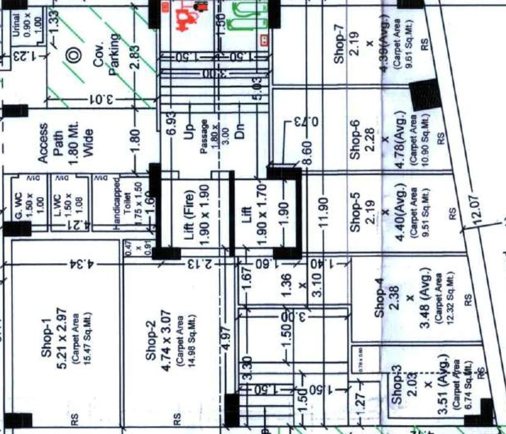 Floor Plan of Commercial Hansrajbhai Pavitra Heights in Kotharia, Rajkot - Image 432591