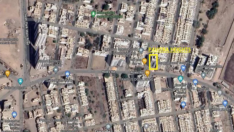 Location of Commercial Hansrajbhai Pavitra Heights in Kotharia, Rajkot - Image 432589