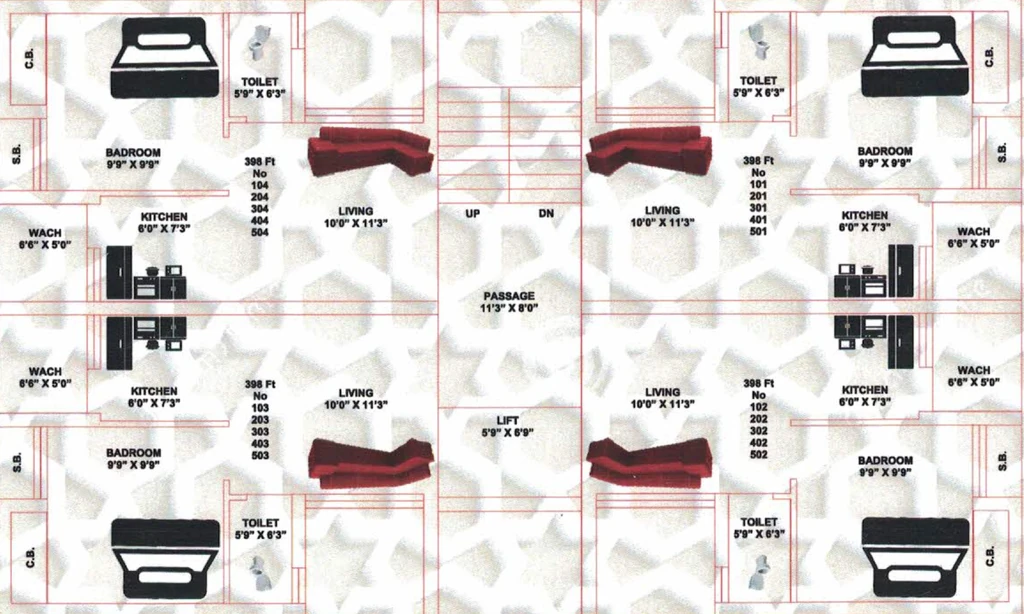 Floor Plan of Vinodbhai Pramukhraj Residency in Kotharia, Rajkot - Image 432597