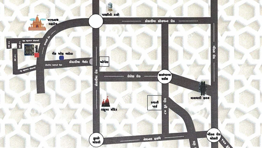 Location of Vinodbhai Pramukhraj Residency in Kotharia, Rajkot - Image 432595