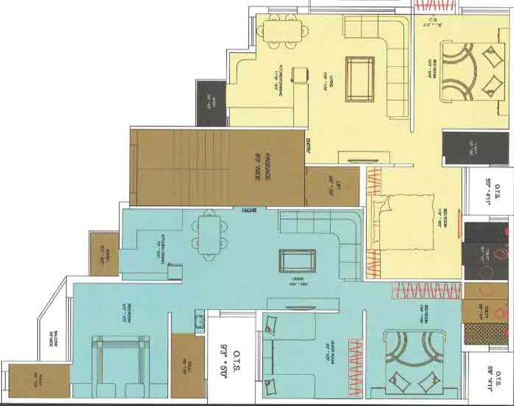Floor Plan of Vinod Pratham Avenue in Kotharia, Rajkot - Image 432601