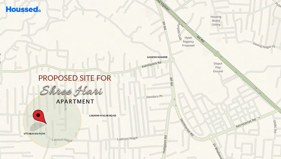 Location of Shree Hari Enclave in Hatigaon, Guwahati - Image 432654