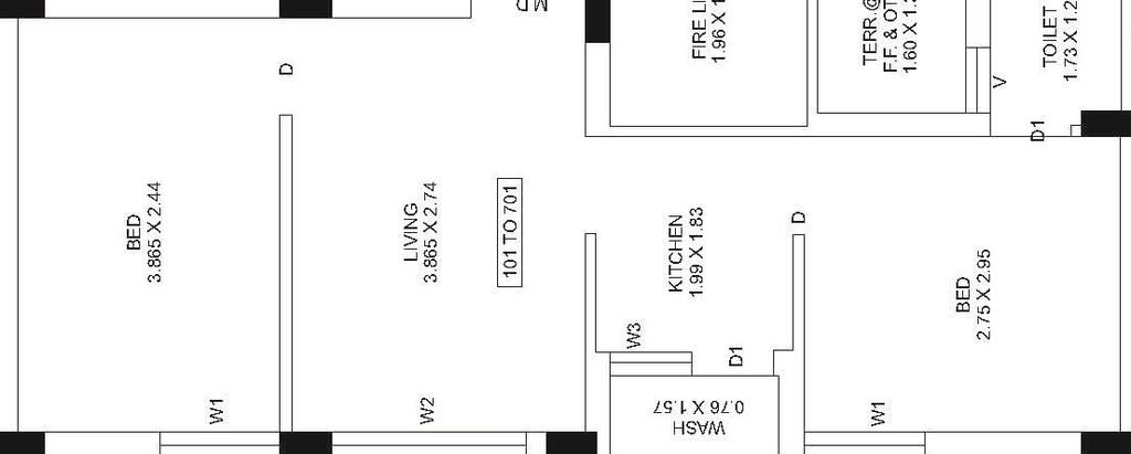 2 BHK Flat in Darshit Radheshyam Height in Kotharia, Rajkot - Image 930170