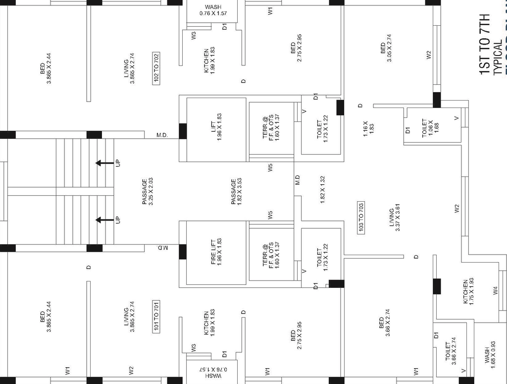 Floor Plan of Darshit Radheshyam Height in Kotharia, Rajkot - Image 432688