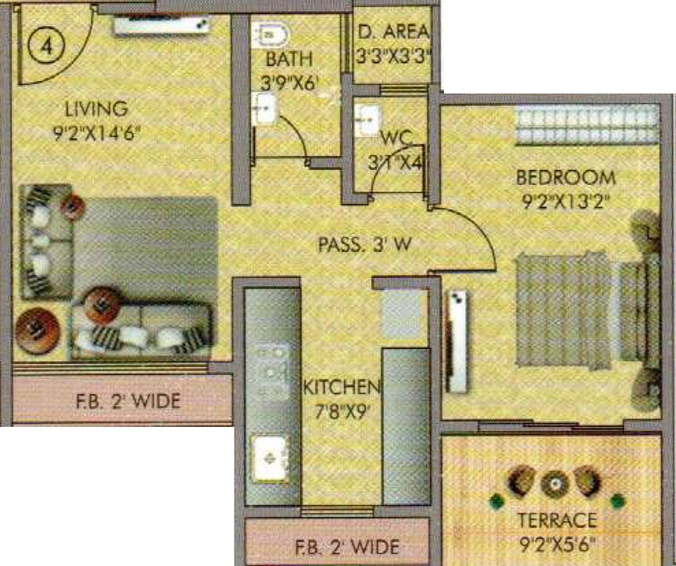 1 BHK Flat in Shashikala Enclave in Kalyan East, Thane - Image 447194