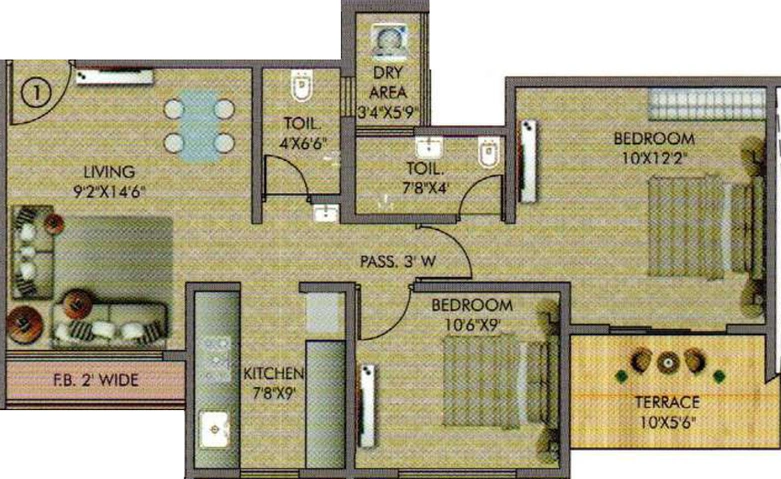 2 BHK Flat in Shashikala Enclave in Kalyan East, Thane - Image 447195