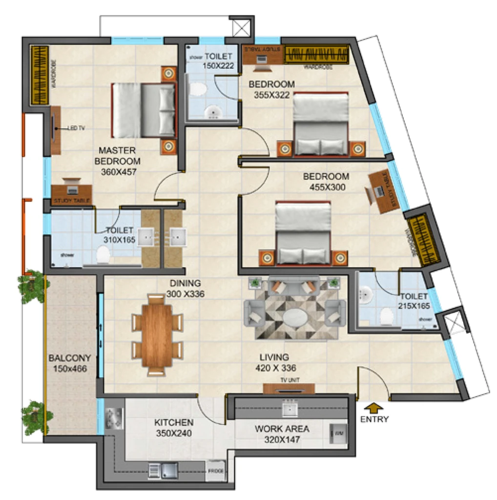 3 BHK Flat in Promag Amoda in Vellayambalam, Thiruvananthapuram - Image 930186
