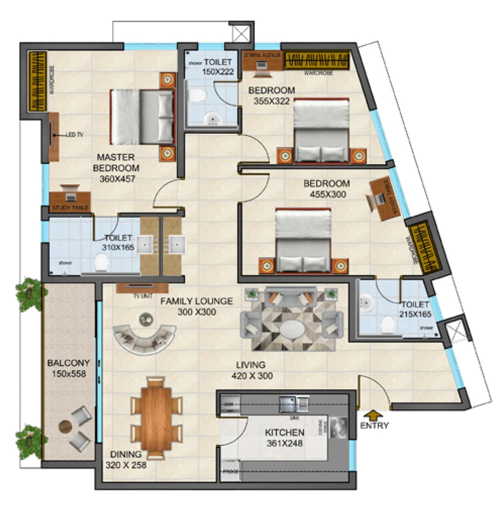 3 BHK Flat in Promag Amoda in Vellayambalam, Thiruvananthapuram - Image 930187