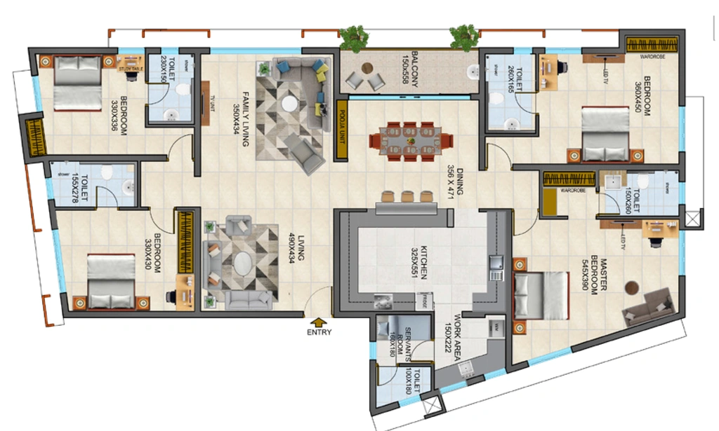 4 BHK Flat in Promag Amoda in Vellayambalam, Thiruvananthapuram - Image 930188