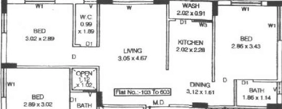 2 BHK Flat in Shivoham Heights in Mavdi, Rajkot - Image 930184