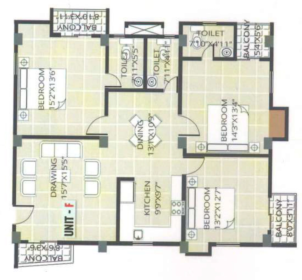 3 BHK Flat in Prime Prabha in Six Mile, Guwahati - Image 930193