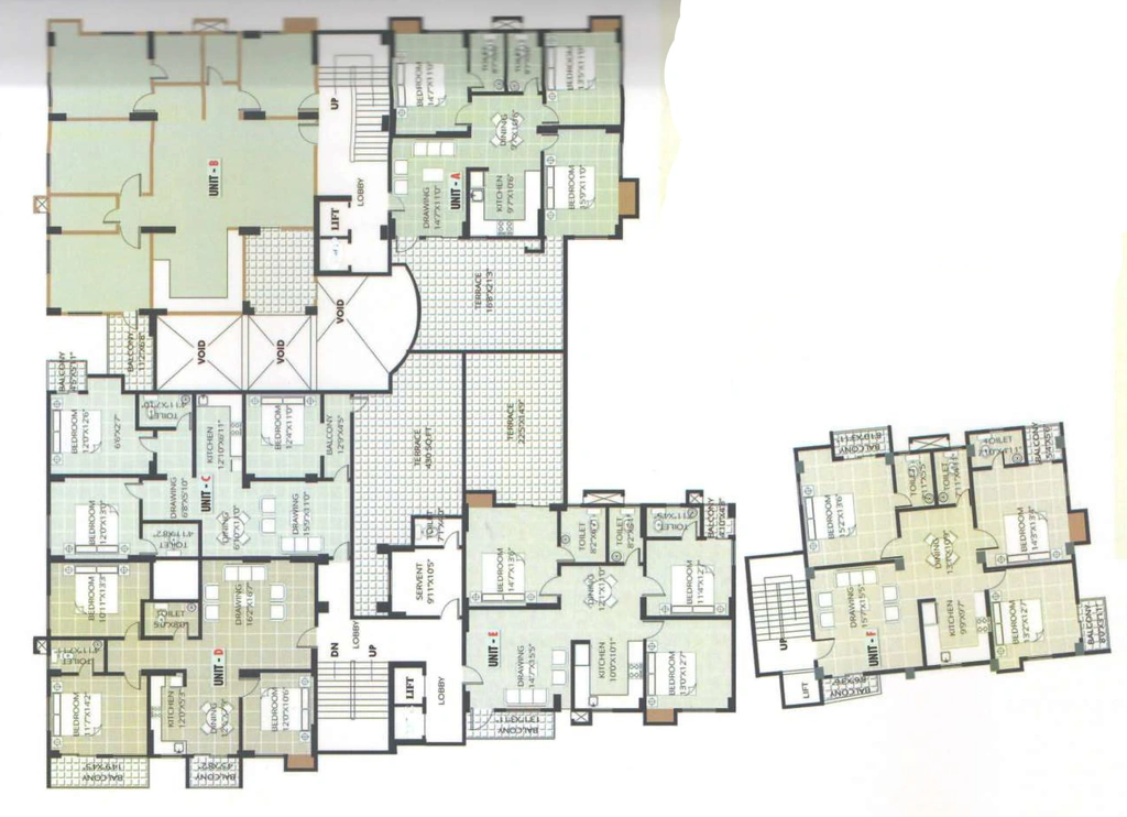 Floor Plan of Prime Prabha in Six Mile, Guwahati - Image 432733