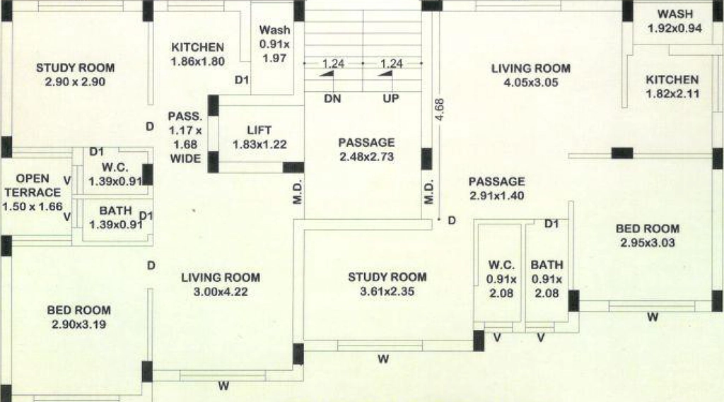 Floor Plan of Kailashben Satyam Palace 4 in Kotharia, Rajkot - Image 432775