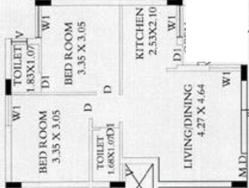 2 BHK Flat in Shree Silver Space in Kotharia, Rajkot - Image 930207