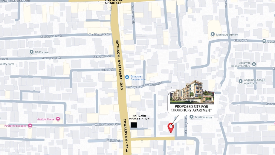 Location of Royal Choudhury Apartment in Hatigaon, Guwahati - Image 432854