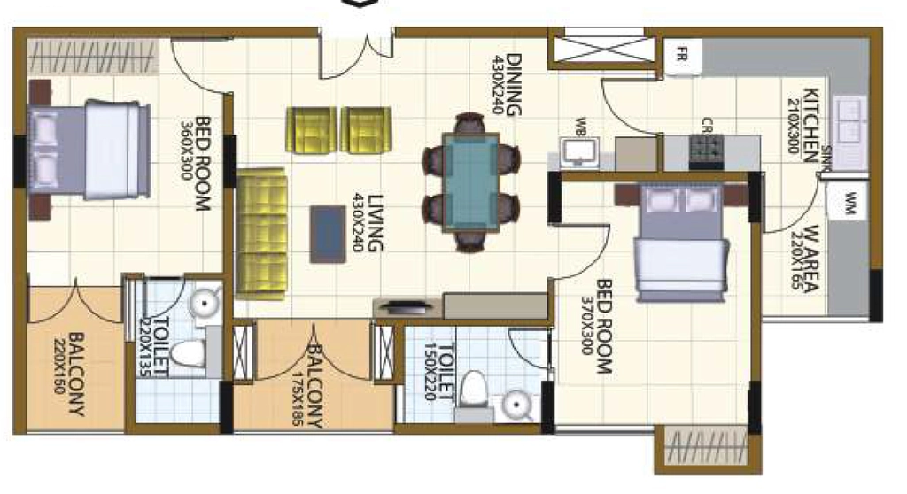2 BHK Flat in PRS Lakeville in Aakkulam, Thiruvananthapuram - Image 930229