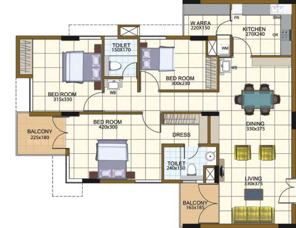 3 BHK Flat in PRS Lakeville in Aakkulam, Thiruvananthapuram - Image 930232