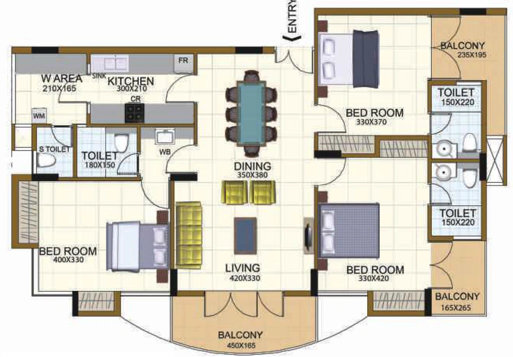 3 BHK Flat in PRS Lakeville in Aakkulam, Thiruvananthapuram - Image 930236