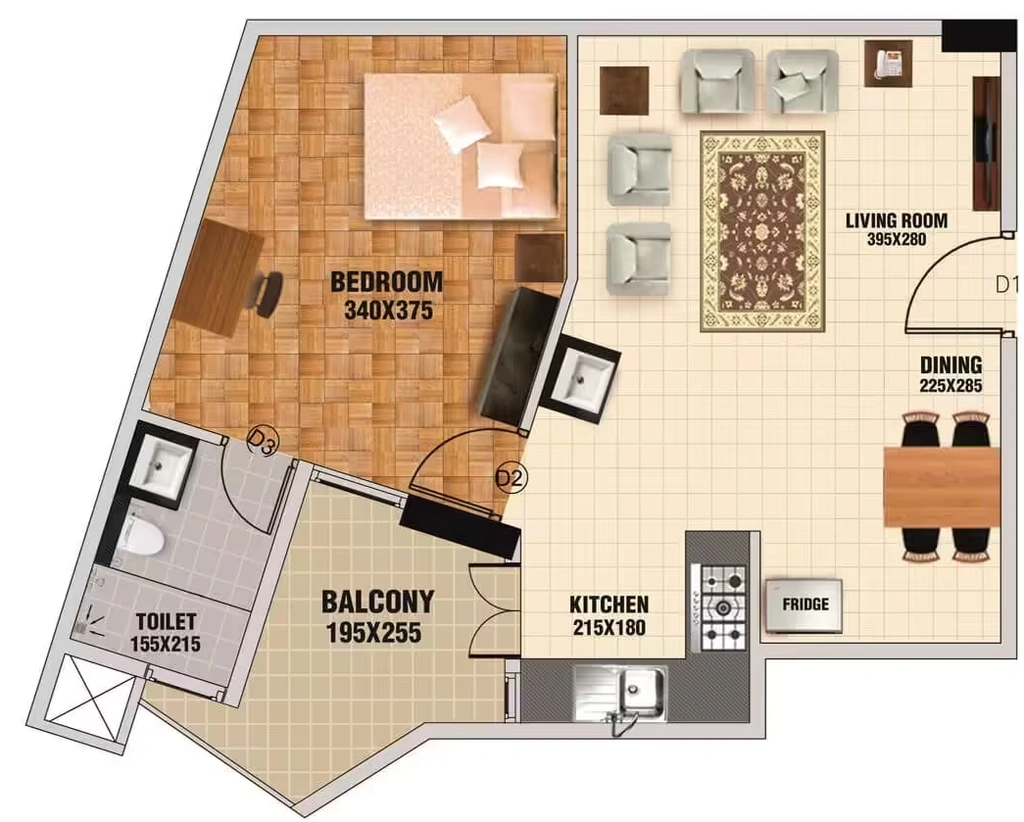 1 BHK Flat in PRS Param Ratna in Thycaud, Thiruvananthapuram - Image 930222
