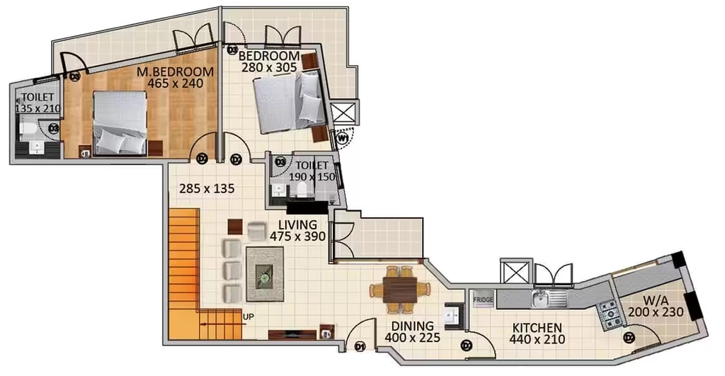 2 BHK Flat in PRS Param Ratna in Thycaud, Thiruvananthapuram - Image 930224