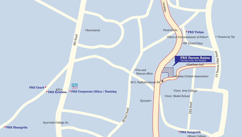 Location of PRS Param Ratna in Thycaud, Thiruvananthapuram - Image 432827