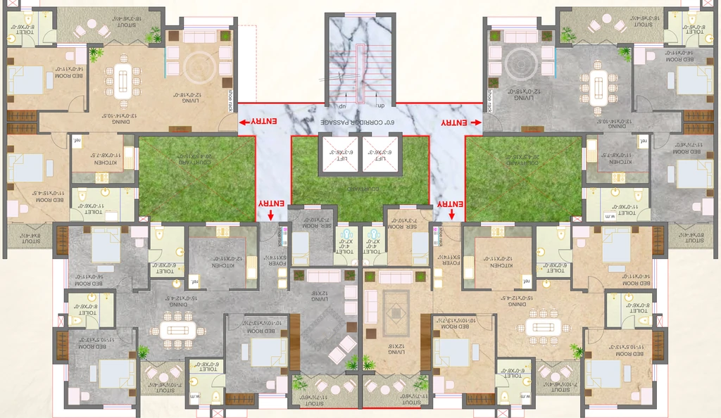 Floor Plan of Aradhana Greens in Tapowan Road, Dehradun - Image 432906