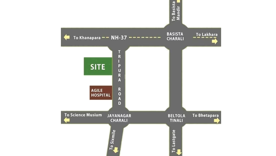 Location of Gajpati Leela Tower in Jayanagar, Guwahati - Image 432938
