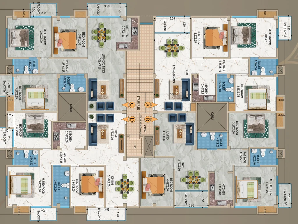 Floor Plan of Ajan Abode in Chandmari, Guwahati - Image 432953