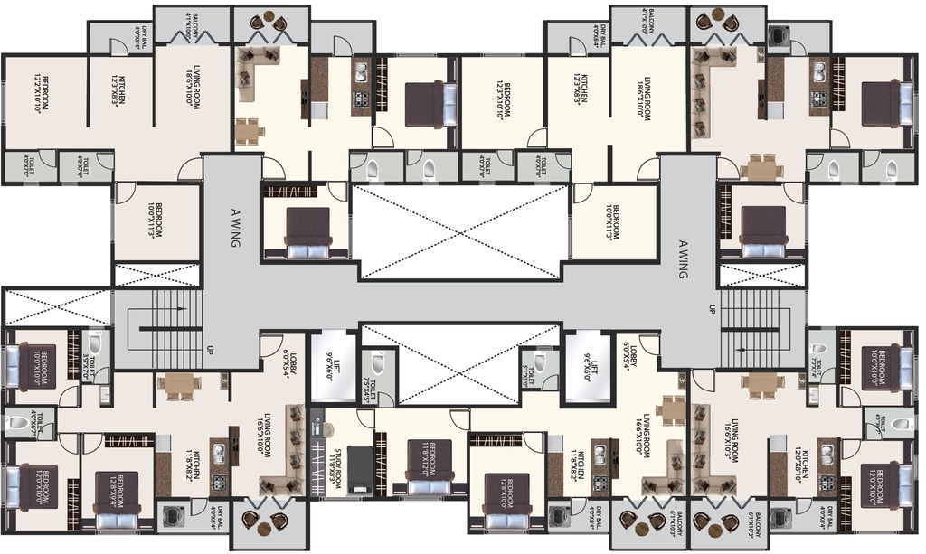 Floor Plan of Namo Narayan Nagar in Ayodhya Nagari, Nashik - Image 433173