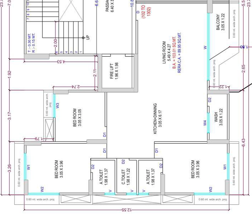 3 BHK Flat in Ayodhya Heights in Mota Varachha, Surat - Image 930277