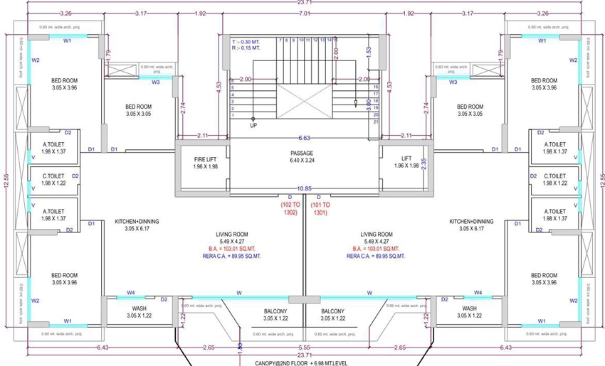 Floor Plan of Ayodhya Heights in Mota Varachha, Surat - Image 432977