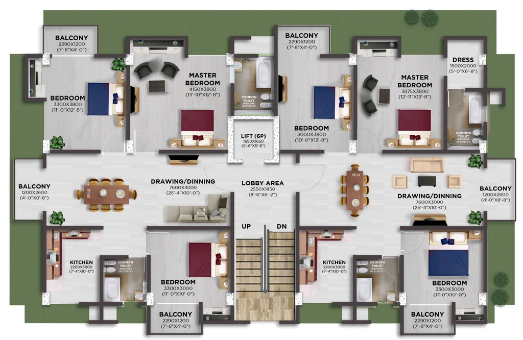 Floor Plan of Ananda Prabhaat in Bormotoria, Guwahati - Image 432984