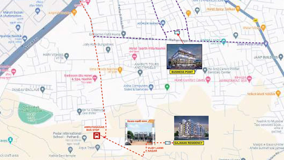Location of Shree Gajanan Residency in Pathardi Phata, Nashik - Image 433218