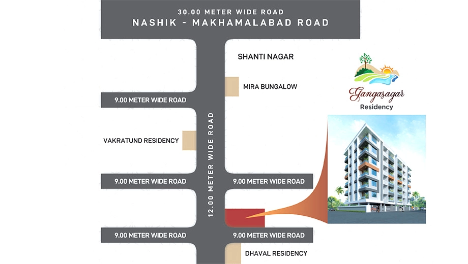 Location of Gangasagar Residency Apartment - Image 433206