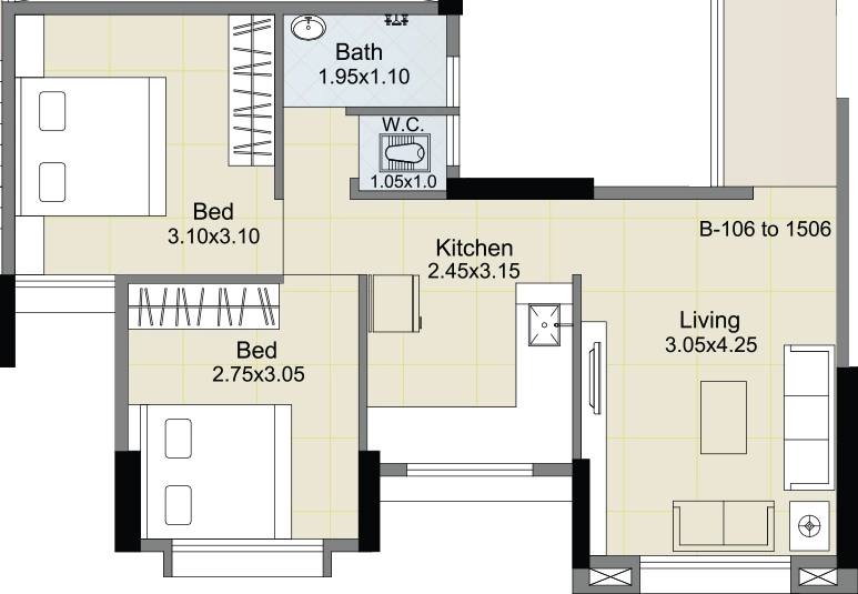 2 BHK Flat in Jaikumar Shubharambh in Panchavati, Nashik - Image 930369
