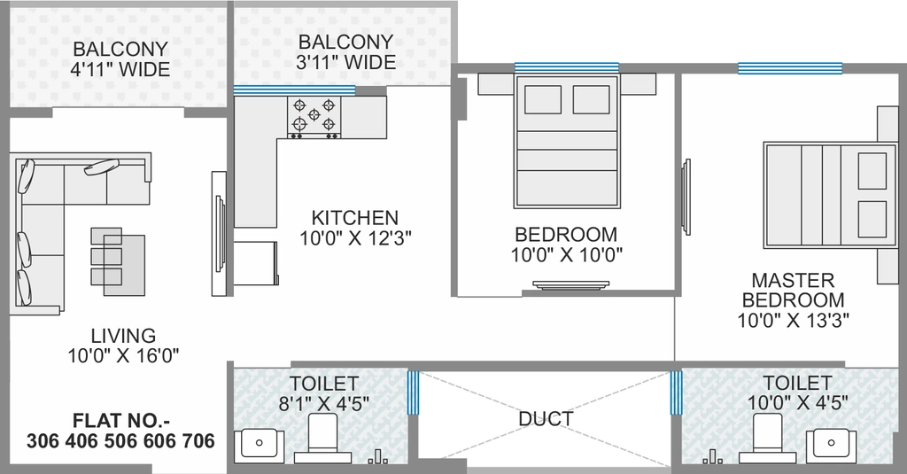 2 BHK Flat in Jeevan Anand in Mhasrul Gaon, Nashik - Image 930367
