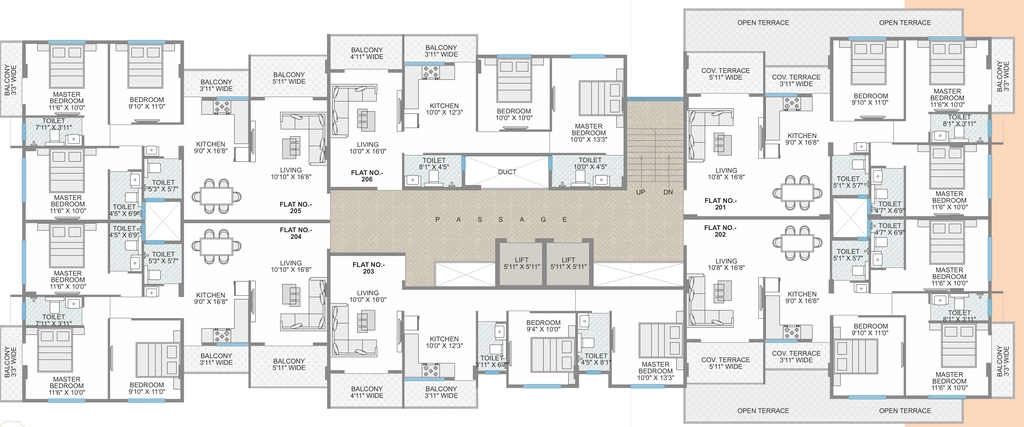 Floor Plan of Jeevan Anand in Mhasrul Gaon, Nashik - Image 433196