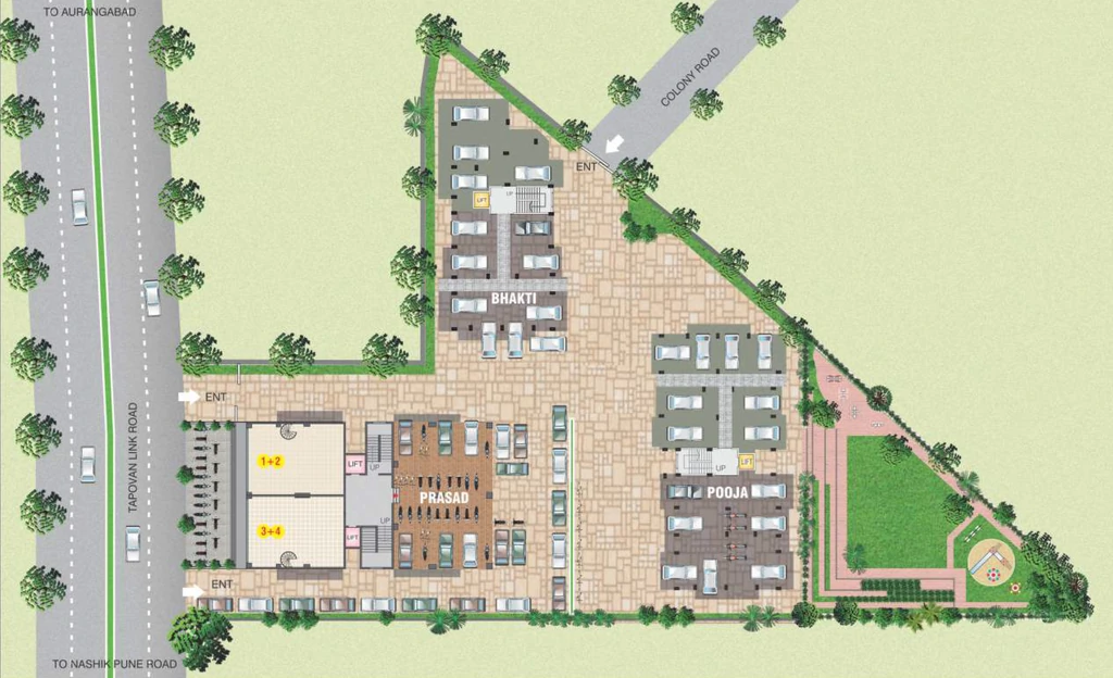 Master Plan of Om Sai Shilp Residency Prasad in Dwarka, Nashik - Image 433159