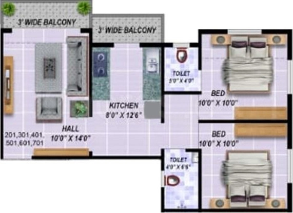 2 BHK Flat in Om Suman Avenue in Govind Nagar, Nashik - Image 930339