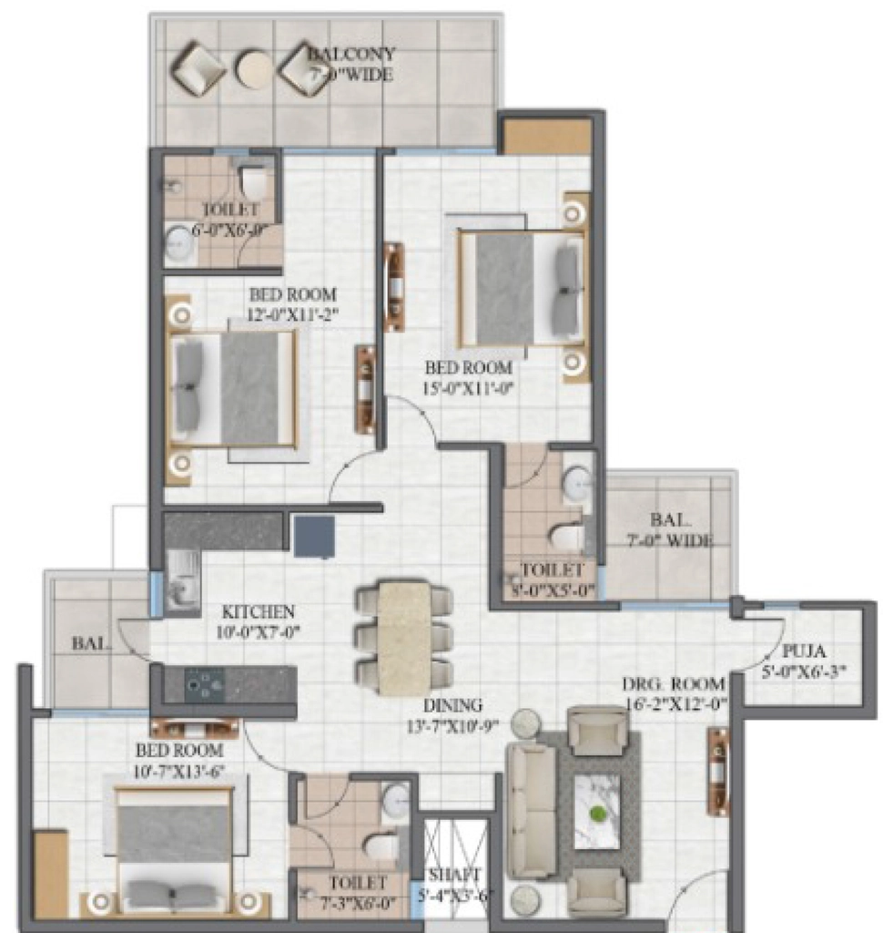 3 BHK Flat in Divyansh Orion Homes in NH 24, Ghaziabad - Image 930285