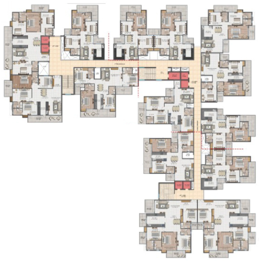 Floor Plan of Divyansh Orion Homes in NH 24, Ghaziabad - Image 433018
